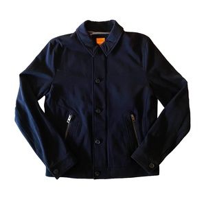 Hugo Boss Button Up Utility Style Jacket in Navy Blue